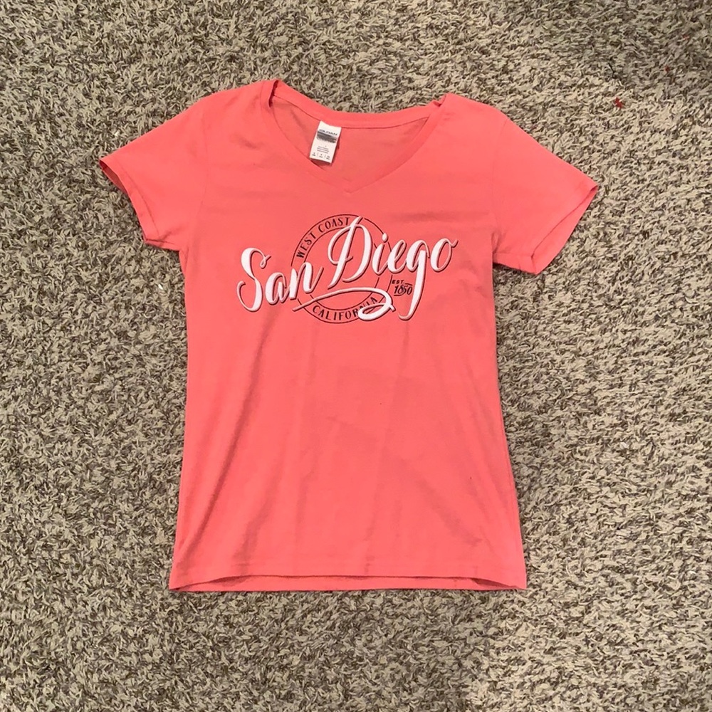 Pink v neck t shirt